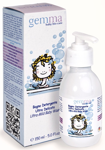 Velmi jemná dětská koupelová pěna čistící emulze pro děti Gemma Baby 150 ml 