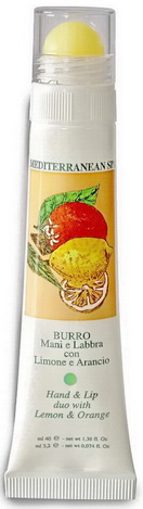 2v1 krém na ruce s citronem a pomerančem 40 ml / balzám na rty 3,2 ml s UV filtrem